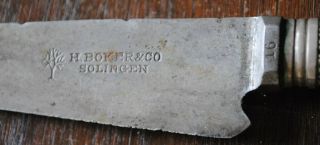 ANTIQUE H.  BOKER & CO.  ARBOLA FIXED BLADE GAUCHO PROFUSELY CARVED CA 1900/1910 7