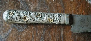 ANTIQUE H.  BOKER & CO.  ARBOLA FIXED BLADE GAUCHO PROFUSELY CARVED CA 1900/1910 8