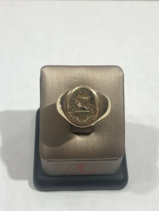 Vintage Tiffany & Co.  14k Yellow Gold Signet Ring - Size 8.  5 Grams= 11.  7