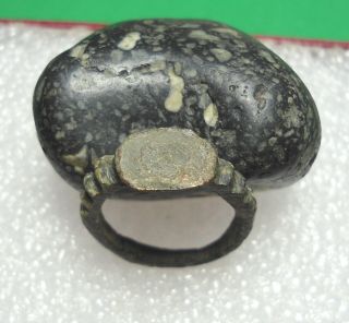 Ancient Roman Bronze Ring Authentic Antique Rare R557