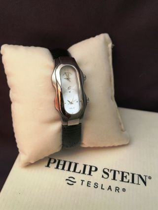 Vintage Ladies Philip Stein Teslar Dual Time Watch Like