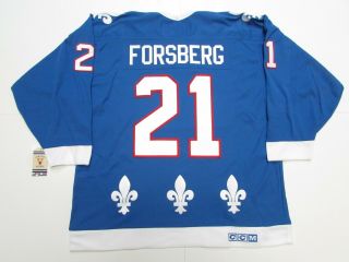 PETER FORSBERG QUEBEC NORDIQUES VINTAGE CCM NHL HOCKEY JERSEY SIZE XL 2