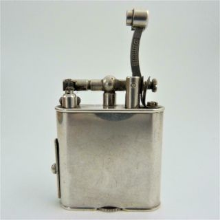 Vintage Dunhill Art Deco Period Lift Arm Silver - Plated Lighter,  Pat No.  390107