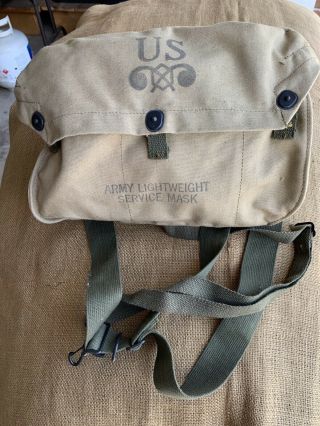 Wwii Army M6 Lightweight Gas Mask With Bag Dated 1 - 42 By Firestone