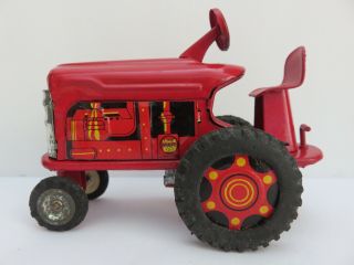 Vintage Line Mar Tin Litho Toy Farm Tractor Made in Japan Cool 3