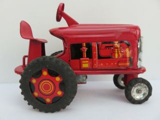 Vintage Line Mar Tin Litho Toy Farm Tractor Made in Japan Cool 5