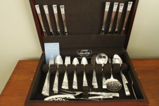 Coronation Community Oneida Silverplate 66pc Complete Set For 8 In Pacific Chest