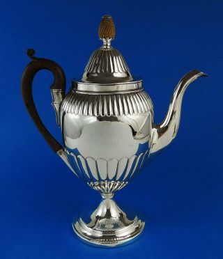 Stunning GEORGE III OLD SHEFFIELD PLATE COFFEE POT c1800 Ribbed Pineapple Finial 2