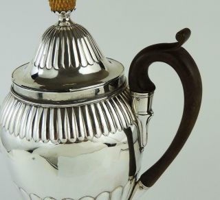 Stunning GEORGE III OLD SHEFFIELD PLATE COFFEE POT c1800 Ribbed Pineapple Finial 7