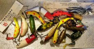 Vintage Huge UMCO 1000 - S Tackle Box,  Over 125 Old Fishing Lures. 10