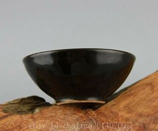 chinese old Hand made Jizhou kiln Porcelain Hand Painted Maple leaf bowl b02 3
