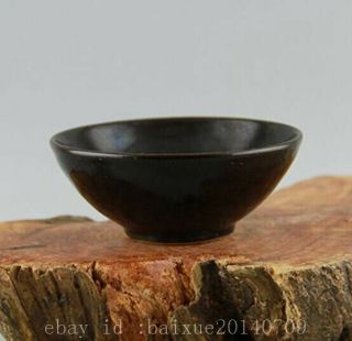 chinese old Hand made Jizhou kiln Porcelain Hand Painted Maple leaf bowl b02 4