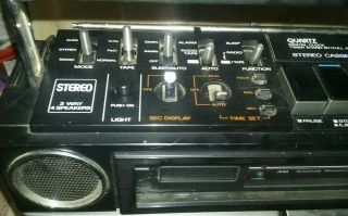 Vtg Sanyo M - 9990 Stereo Boombox Ghetto Blaster Radio Cassette Alarm Clock 3