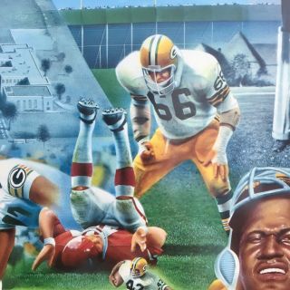 Green Bay Packers – Signed 75th Anniversary Vintage Lithograph Print RARE 10