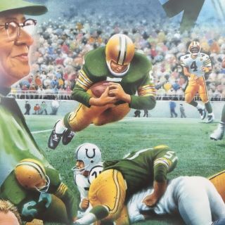 Green Bay Packers – Signed 75th Anniversary Vintage Lithograph Print RARE 11