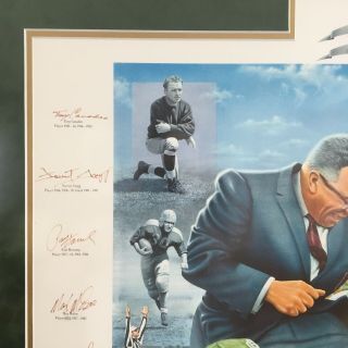 Green Bay Packers – Signed 75th Anniversary Vintage Lithograph Print RARE 4