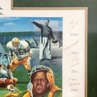 Green Bay Packers – Signed 75th Anniversary Vintage Lithograph Print RARE 5