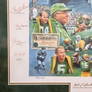 Green Bay Packers – Signed 75th Anniversary Vintage Lithograph Print RARE 6