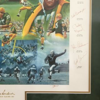 Green Bay Packers – Signed 75th Anniversary Vintage Lithograph Print RARE 7