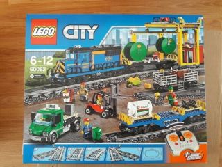 Factory Lego City Cargo Train (60052) Retired Rare W Electric,  Minifigs