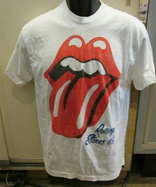 Authentic Vintage 1989 Rolling Stones Steel Wheels Concert T - Shirt 50/50 Large