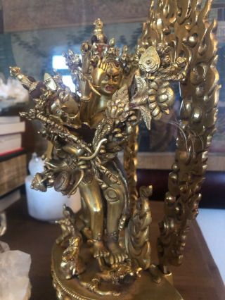 Buddhist Kalachakra Statue,  Gold 11 