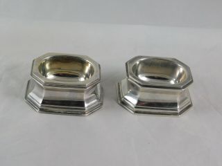 Rare Pair Arts & Crafts Sterling Trencher Salts George C.  Gebelein Boston 3