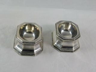 Rare Pair Arts & Crafts Sterling Trencher Salts George C.  Gebelein Boston 4