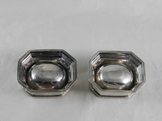 Rare Pair Arts & Crafts Sterling Trencher Salts George C.  Gebelein Boston 5