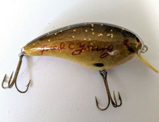 Vintage Fred C Young Big O Lure Handcarved Signed & Numbered 2821 10