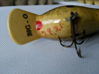 Vintage Fred C Young Big O Lure Handcarved Signed & Numbered 2821 12