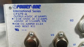 Vintage Power one Power Supply CP379 - A International Series,  5VDC At 6Amps 2