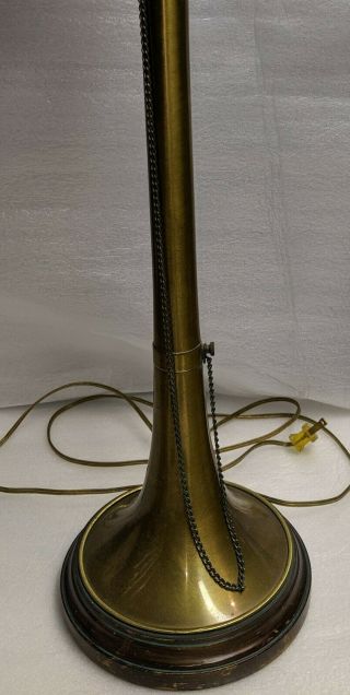 Rare Vintage Frederick Cooper Brass Table Lamp Slender Musical Feel 3