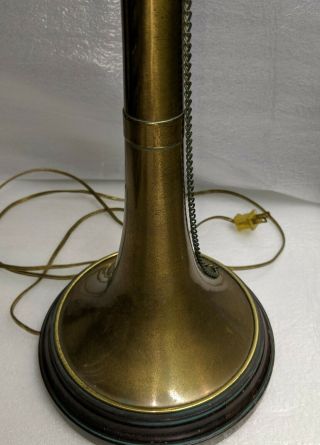 Rare Vintage Frederick Cooper Brass Table Lamp Slender Musical Feel 6