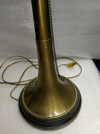 Rare Vintage Frederick Cooper Brass Table Lamp Slender Musical Feel 7