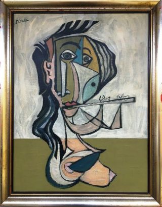 Picasso Signed Antique Oil / Board Painting