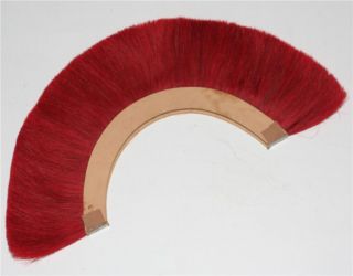 Halloween Red Plume Red Crest Brush Natural Horse Hair For Roman Soldier Helmet