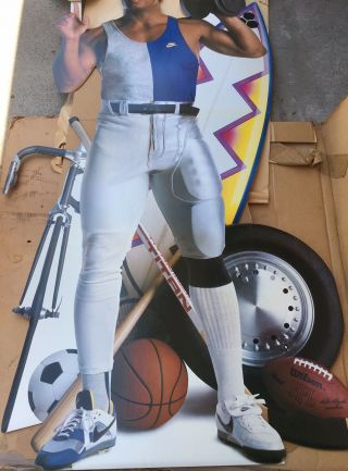 Vintage Nike Bo Jackson Life Size Cut Out Store Display Complete Out Of Box Rare 2