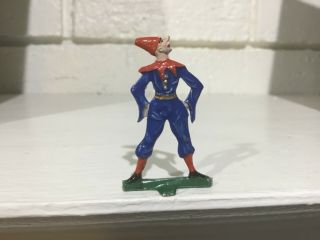 Vintage Lead Metal Toy Flat Miniature Figure Circus Scene Clown