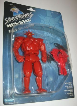 Rare Vintage 1986 Silver Hawks Mon Star,  Sky - Shadow Kenner Telepix Action Figure