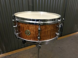 Gretsch 125th Anniversary 14 " X 5 " Snare Drum Curly Antique Maple 2008 Pristine
