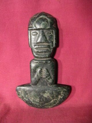 6 1/2 " Pre Columbian Carved Stone Ceremonial Tumi Knife?