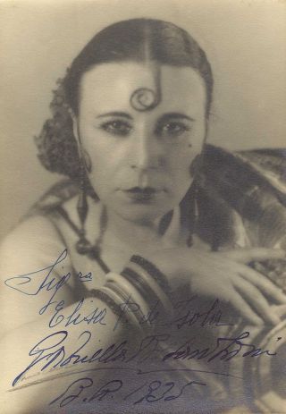 Gabriella Besanzoni,  Vintage Handsigned Photo By Sudak 1935