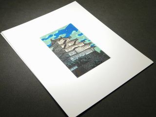 KAWASE HASUI Woodblock Print Hand - printed Artwork Castle SHIN - HANGA 7