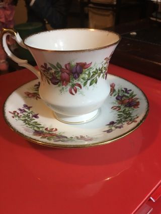 Vintage Tea Cup & Saucer Royal Dover Fine Bone China