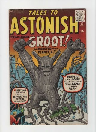Tales To Astonish 13 Vintage Marvel Atlas Comic Key 1st Groot App Horror 10c