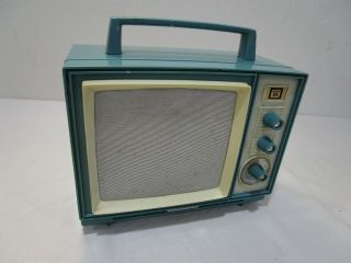 Vintage Raleigh Model T - 607 TV Shaped 6 Transistor Turquoise Radio - - - - - - Cool 6