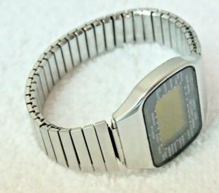 1977 SEIKO Pan AM M158 5000 LC Quartz LCD Digital Watch Rare 3