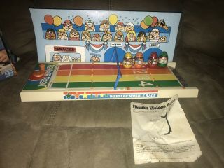Vintage Hasbro Weeble Wobble Race Play Set W/box 1970’s Toy