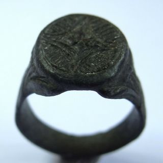 Ancient Artifact Medieval Bronze Ring